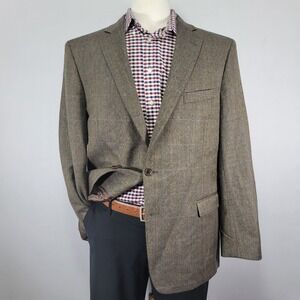 Brooks Brothers Regent Men's Sport Coat Blazer Two Button Herringbone Plaid 46R